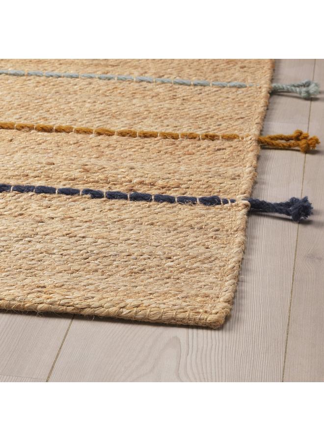 erorex Rug, flatwoven, handmade natural/multicolour, 70x160 cm - Image 2
