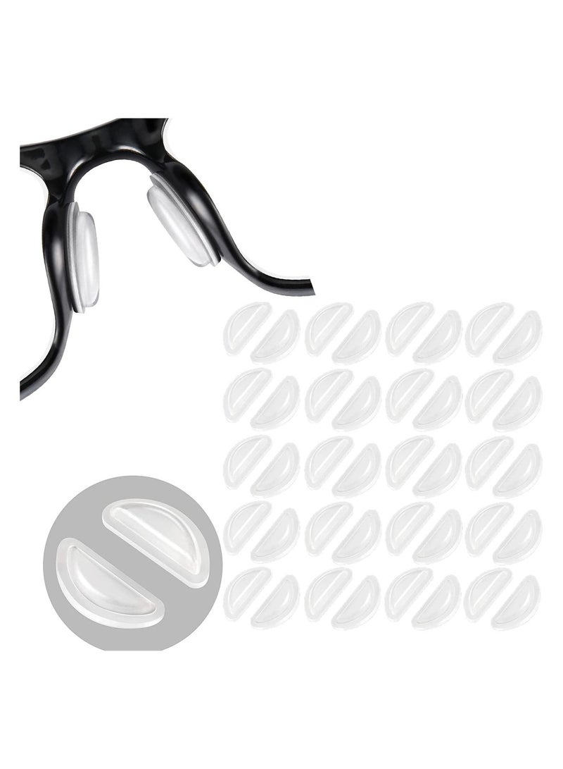 Eyeglass Nose Pads, Soft Silicone Adhesive Glasses, Anti-Slip Heighten Air Chamber Nose Pads, Design More Soft and Comfortable for Full Plastic Frames, Eyeglasses, Sunglasses 20 Pairs - Image 1