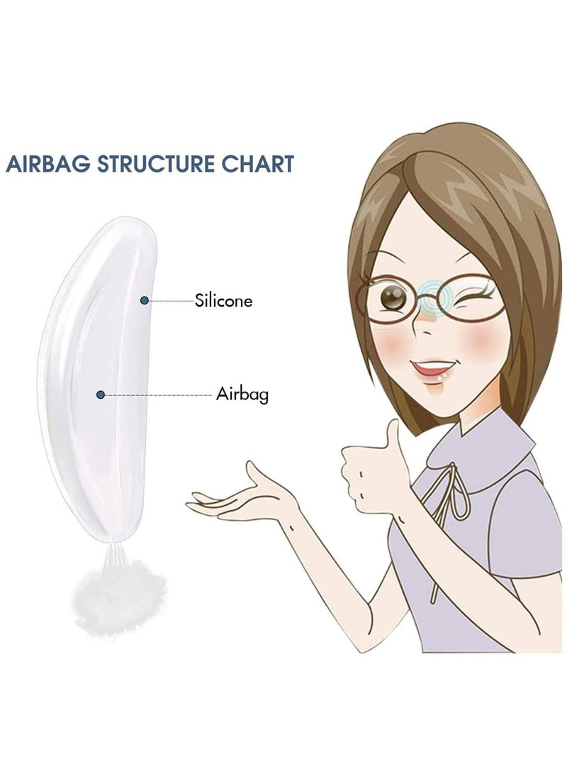 Eyeglass Nose Pads, Soft Silicone Adhesive Glasses, Anti-Slip Heighten Air Chamber Nose Pads, Design More Soft and Comfortable for Full Plastic Frames, Eyeglasses, Sunglasses 20 Pairs - Image 4
