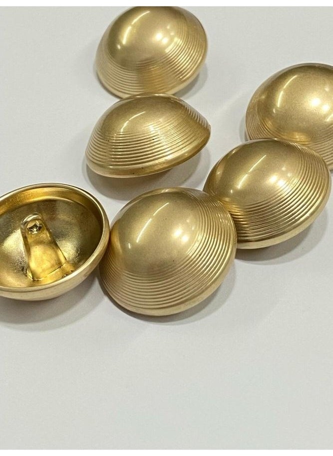 Karan Tuhafiye Karan Haberdashery Metal Button/coat Length/6 Piece Set/2.5 CM/JX022/MATTE Gold  - Image 2