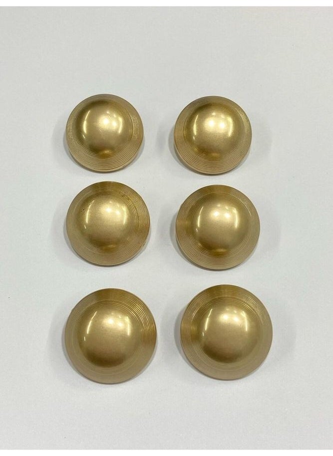 Karan Tuhafiye Karan Haberdashery Metal Button/coat Length/6 Piece Set/2.5 CM/JX022/MATTE Gold  - Image 3
