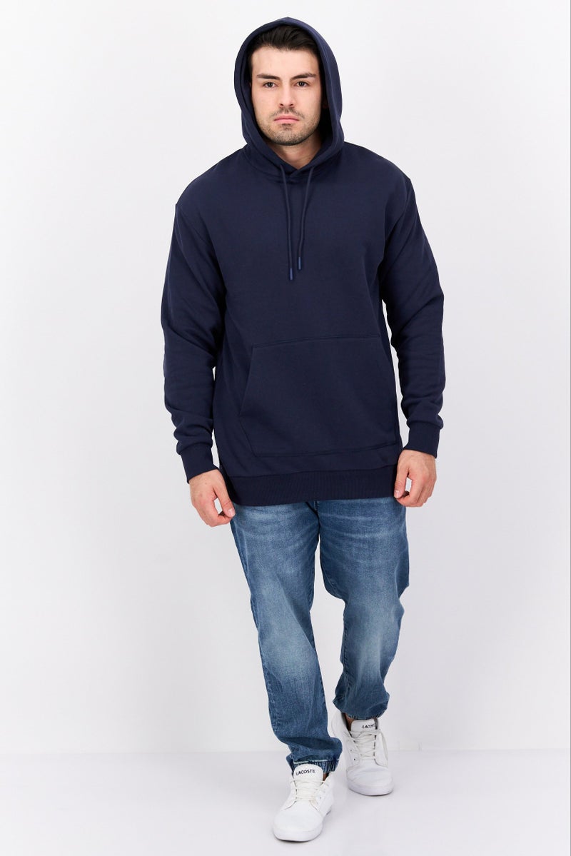 SELECTED هودي سليم للرجال بأكمام طويلة بلون Navy - Image 4