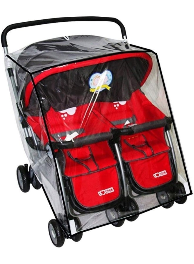 IPENNY Universal Stroller Raincover for Twins Strollers - Image 1