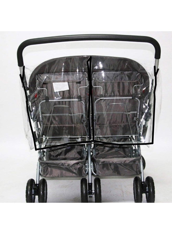 IPENNY Universal Stroller Raincover for Twins Strollers - Image 4