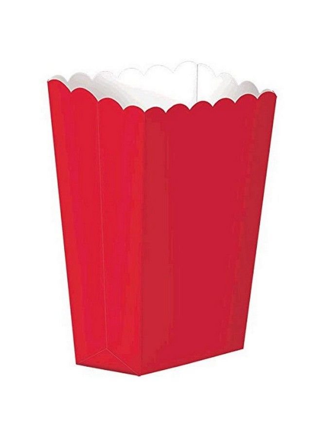 Amscan Small Popcorn Box, 5 1/4" X 3 3/4", Pack Of 5 Apple Red - Image 2