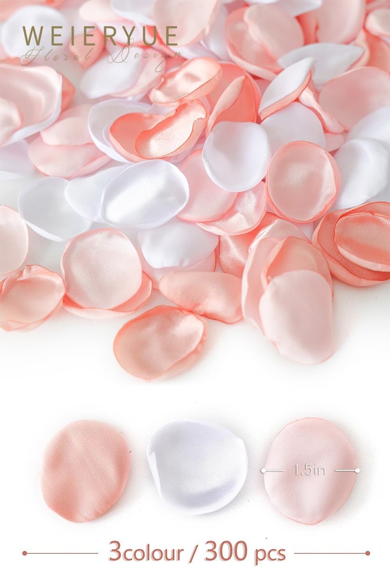 WEIERYUE 300PCS Silk Rose Petals,Beautiful Realistic Scatter Rose Petals Romantic Night Decoration,Wedding Party Decoration Artificial Flowers Petals (Gray Pink) - Image 2