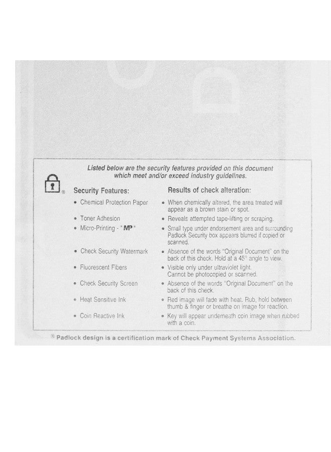 بلو سوميت سابلايز 500 شيك فارغ مصمم للشيكات الآمنة المطبوعة بالكمبيوتر مع الكتب السريعة والمزيد من نمط الكتان الأزرق 500 ورقة 8.5 بوصة × 11 بوصة - Image 5