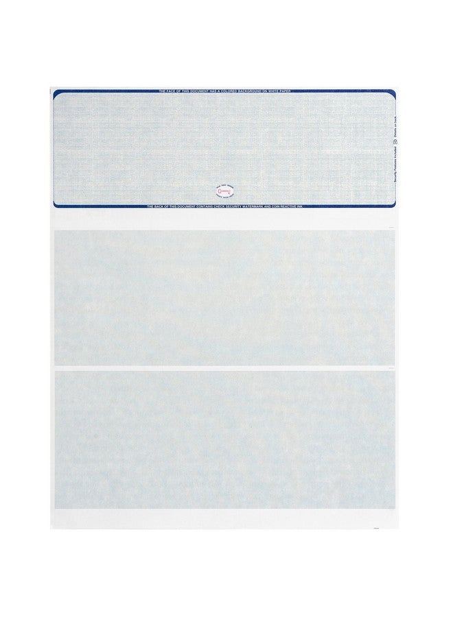 بلو سوميت سابلايز 500 شيك فارغ مصمم للشيكات الآمنة المطبوعة بالكمبيوتر مع الكتب السريعة والمزيد من نمط الكتان الأزرق 500 ورقة 8.5 بوصة × 11 بوصة - Image 2