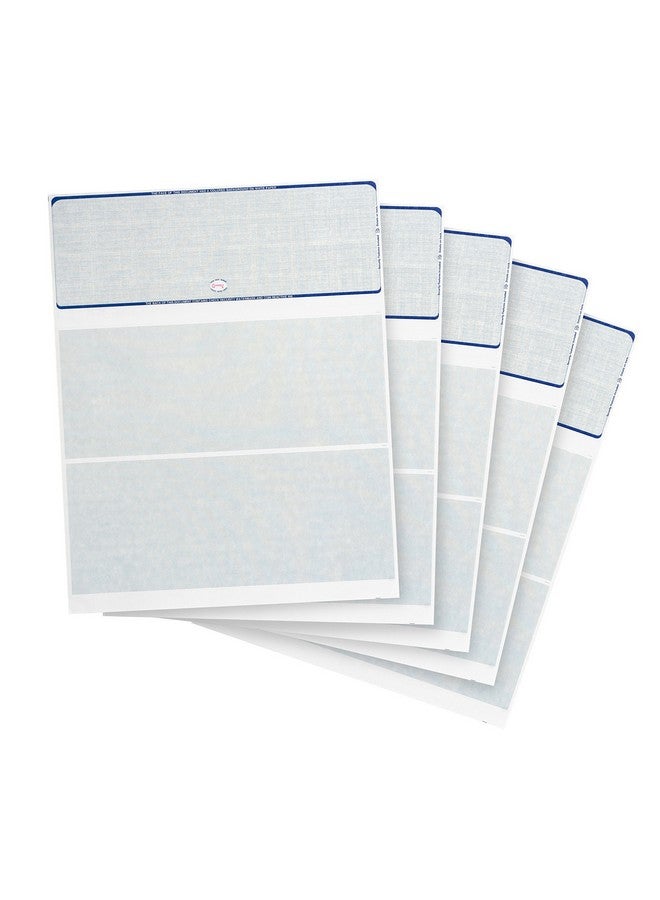 بلو سوميت سابلايز 500 شيك فارغ مصمم للشيكات الآمنة المطبوعة بالكمبيوتر مع الكتب السريعة والمزيد من نمط الكتان الأزرق 500 ورقة 8.5 بوصة × 11 بوصة - Image 4