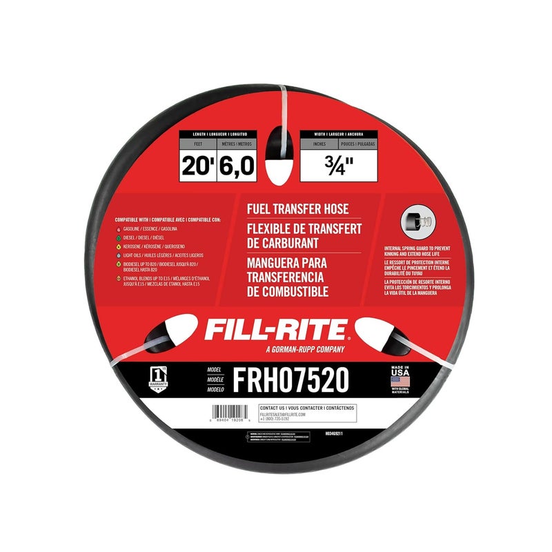 FILL RITE FRH07520 3/4" x 20' Fuel Transfer Hose - Image 3