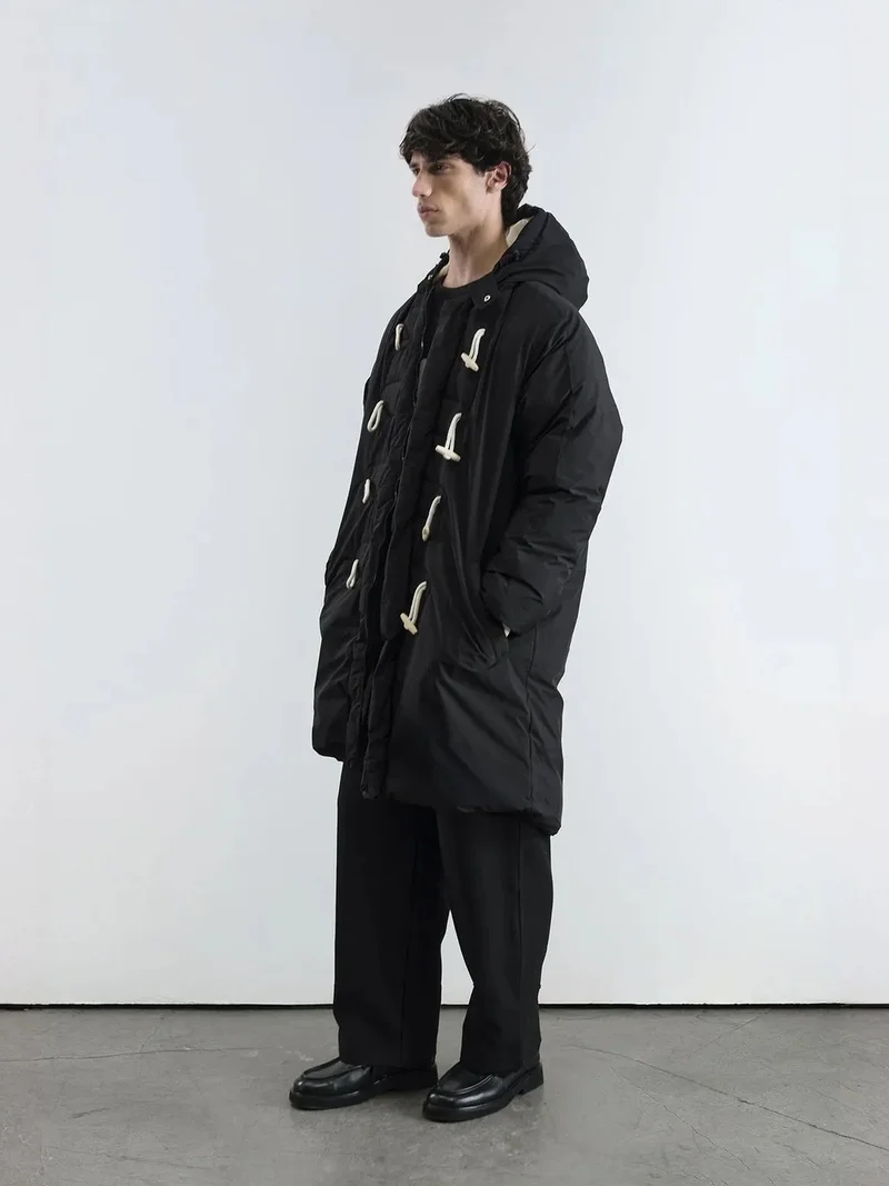 جيستو GIESTO Thick Hooded Puffer Down Coat with Pocket