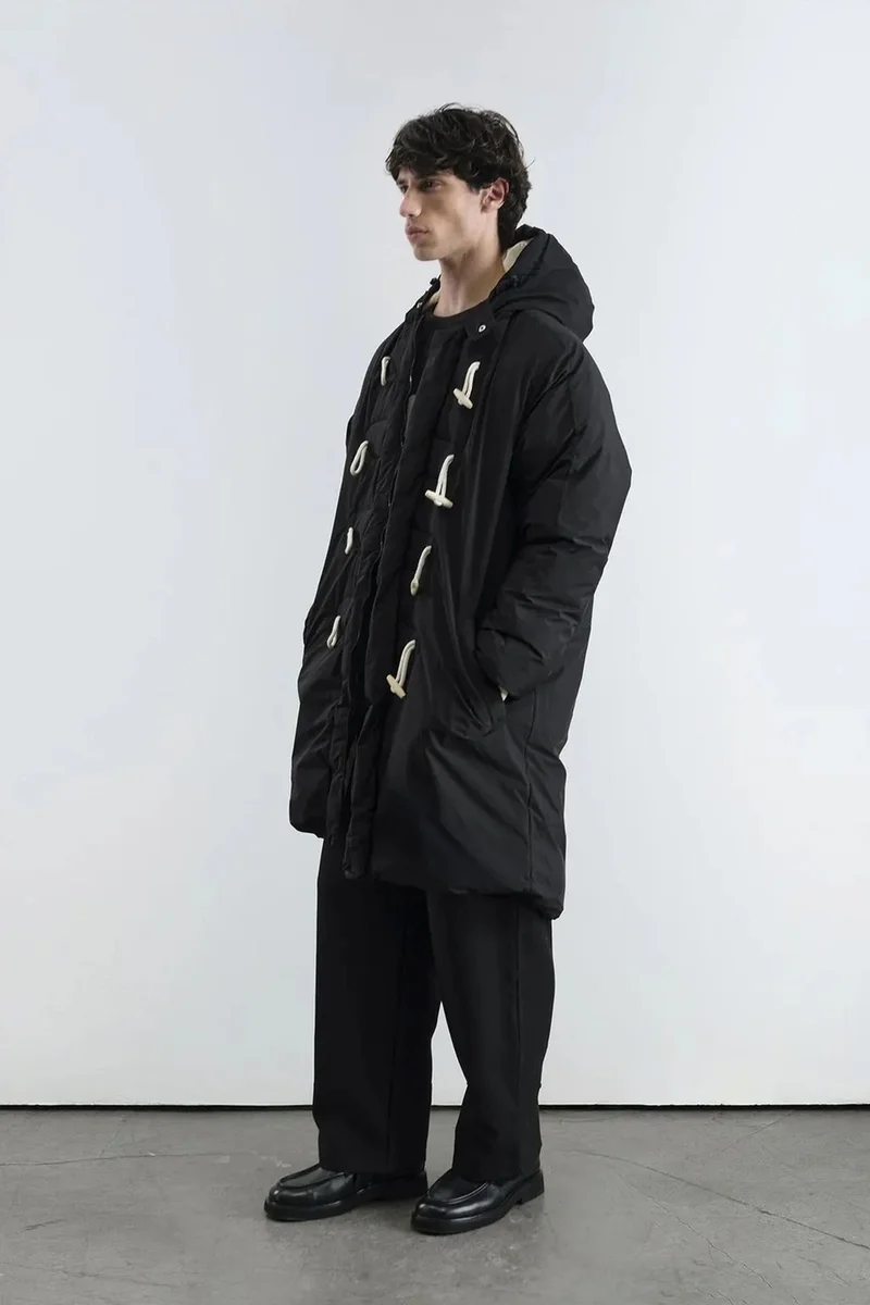 Giesto Black GIESTO Thick Hooded Puffer Down Coat with Pocket for Men | Best Price UAE