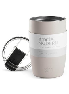 Simple Modern Simple Modern Travel Coffee Mug Tumbler with Flip Lid | Reusable Insulated Stainless Steel Cold Brew Iced Coffee Cup Thermos | Gifts for Women Men Him Her | Voyager Collection | 12oz | Beige  - Image 1