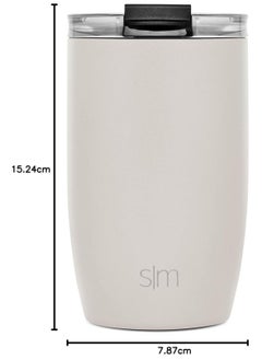 Simple Modern Simple Modern Travel Coffee Mug Tumbler with Flip Lid | Reusable Insulated Stainless Steel Cold Brew Iced Coffee Cup Thermos | Gifts for Women Men Him Her | Voyager Collection | 12oz | Beige  - Image 2
