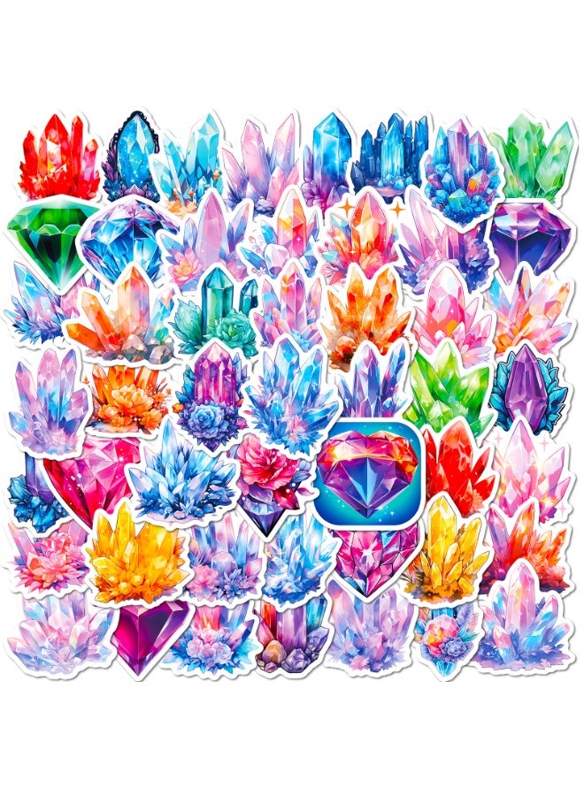 NIBEMINENT 50 Pcs Crystal Column Deco Kit Waterproof Stickers, High Definition Printing Bright Colors, Suitable for Laptop Skateboard Luggage Water Bottle Guitar DIY - Image 2