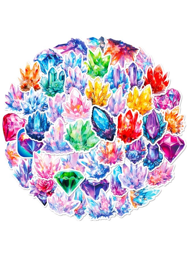 NIBEMINENT 50 Pcs Crystal Column Deco Kit Waterproof Stickers, High Definition Printing Bright Colors, Suitable for Laptop Skateboard Luggage Water Bottle Guitar DIY - Image 1