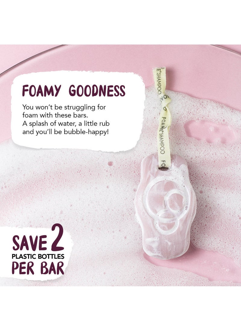 FOAMIE Hibiscus Shampoo Bar for Damaged Hair Pack of 3 - Image 3
