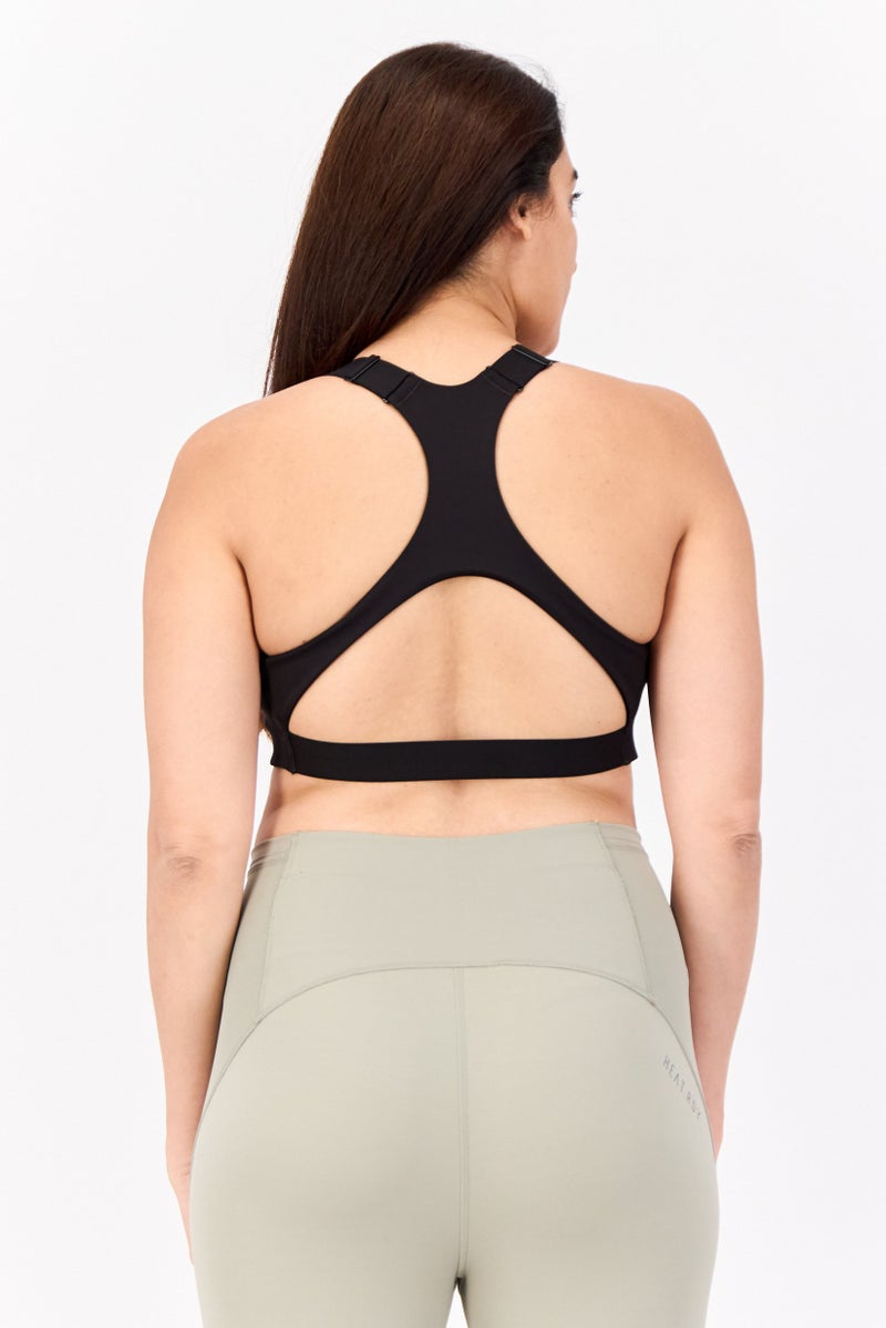 PUMA Women Brand Logo Padded Sports Bra, Black - Image 3