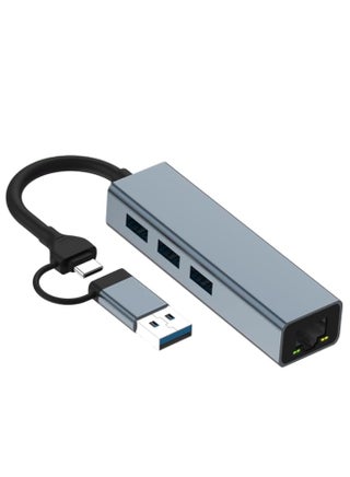 USB Type C 2 in 1 to LAN Port (Gigabit) + USB C to HDMI Ethernet Hub 3 x SD/TF Card Reader USB 3.0, Compatible with USB C Laptops and Other Type C Devices - pzsku/ZE60FB5EFA77A20DF7E5FZ/45/_/1739368870/1f6943eb-0a71-4f3f-af2b-9c00ad4d311c