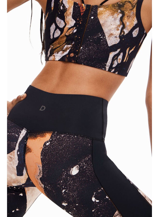 DESIGUAL بنطال ضيق بطبعة معدنية  - Image 4
