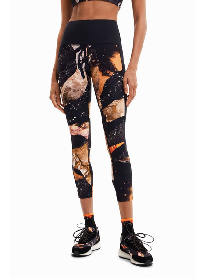 DESIGUAL بنطال ضيق بطبعة معدنية  - Image 1
