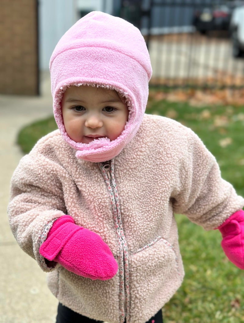N'Ice Caps Baby Toddler Mittens Kids 2 Pairs Fleece Gloves Winter Warm Sherpa Lined (Pink/Light Purple Pack, 2-3 Years) - Image 4