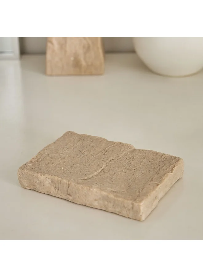 Home Box Whyton Travertine Soap Dish