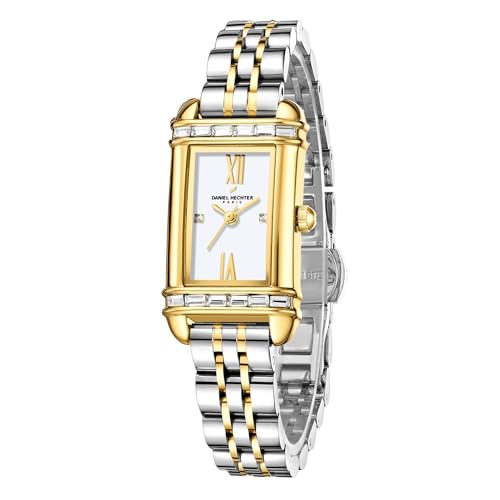 Daniel Hechter Paris Louvre Collection Square Dial Watch for Women with Roman Indices and Stainless Steel Strap-DHW2006 - Image 1