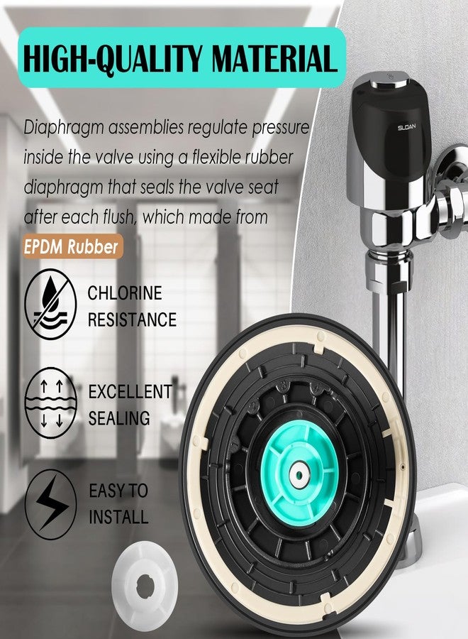 Camoo EBV-1020-A|3325001 Flex-Tube Diaphragm Assembly Dual Filter Water Closet Electronic Diaphragm Assembly Fits Sloan ECOS/G2/Optima Plus/Solis 1.6 & 3.5 GPF Urinal Flushometers - Image 4