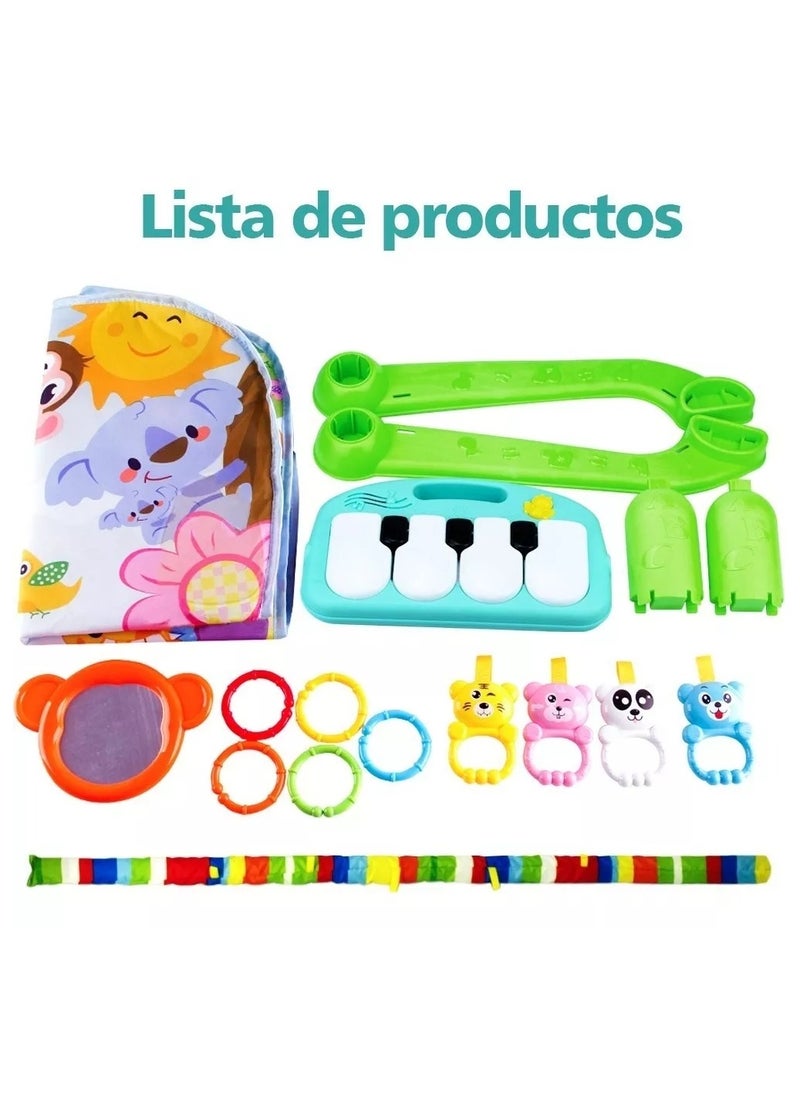 Padded Gym Baby Mat Piano Hanging Toy