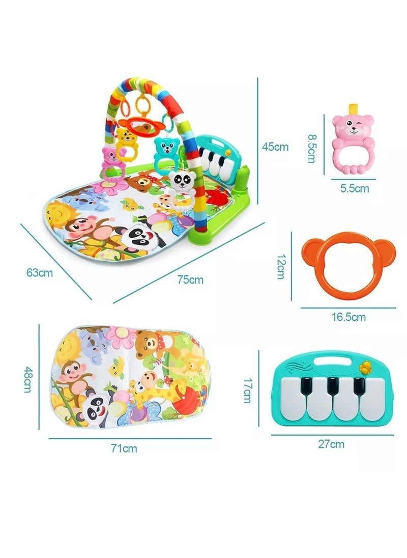 Padded Gym Baby Mat Piano Hanging Toy