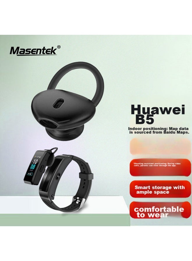 Masentek أطراف أذن ماسينتيك ES25، متوافقة مع أشرطة هواوي B5/B3/B2/B6/B7، أغطية سيليكون لسماعات هواوي، ملحقات رياضية مضادة للانزلاق والسقوط، كبيرة سوداء 1 زوج - Image 1