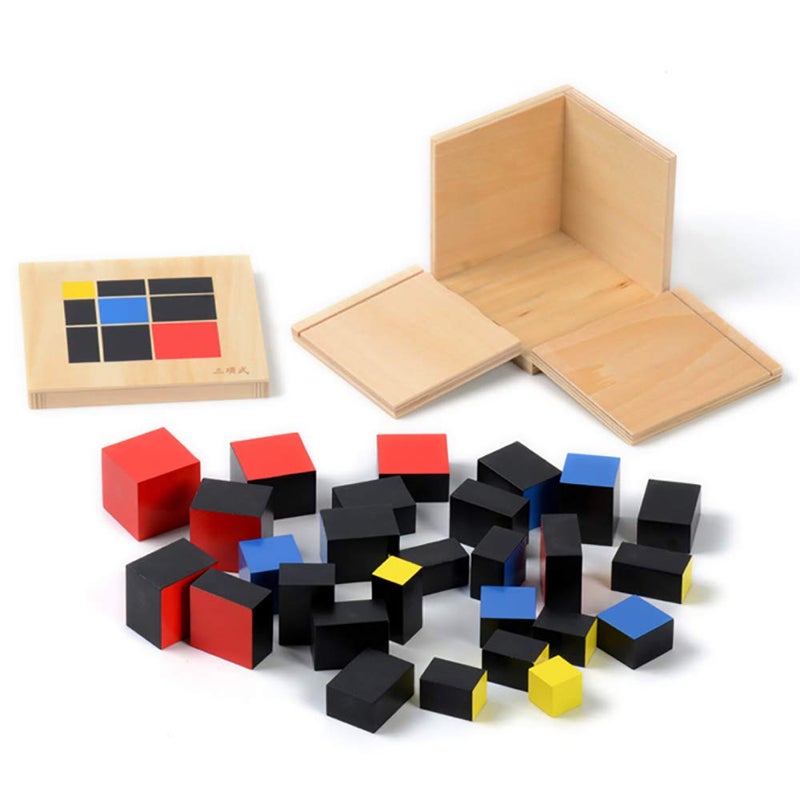 Kghios Montessori Trinomial Cube Montessori Math Toys Sensorial Materials for Toddlers Kids - Image 3