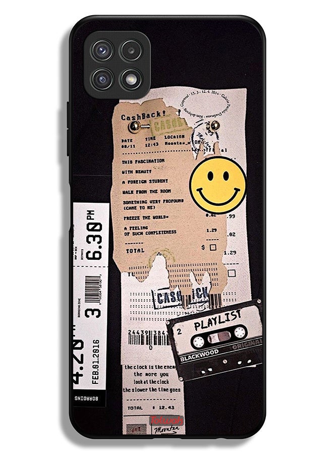 Tolwak Samsung Galaxy A22 5G Protective Case Cover Playlist Sticker - Image 1