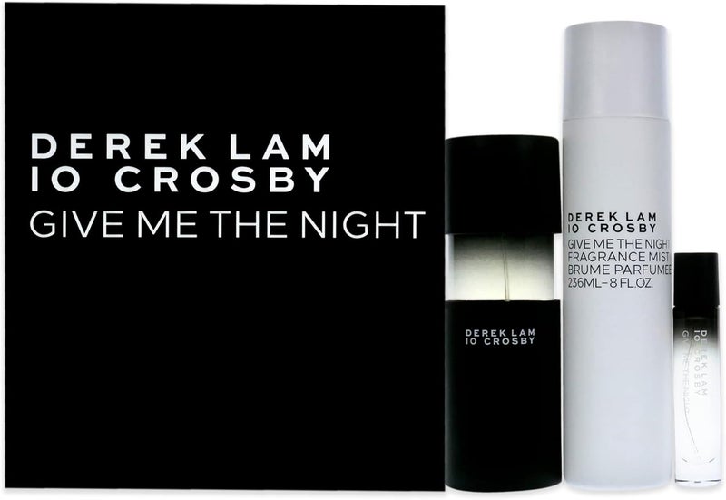 ديريك لام طقم هدايا "Give Me The Night" من ديريك لام (مكون من 3 قطع): عطر بتركيز ماء عطر (EDP)، عبوة صغيرة من العطر نفسه، ورذاذ عطري للجسم. - Image 1