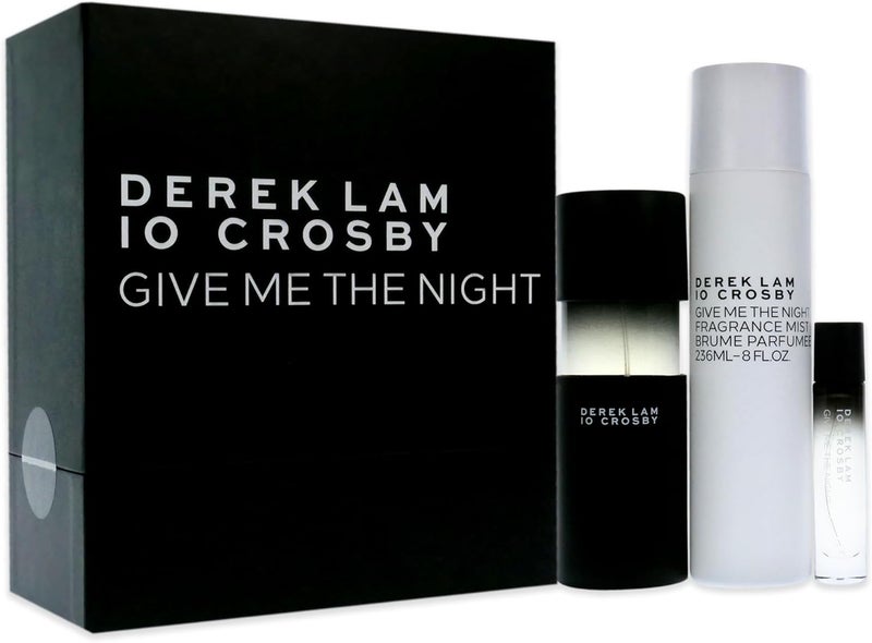 ديريك لام طقم هدايا "Give Me The Night" من ديريك لام (مكون من 3 قطع): عطر بتركيز ماء عطر (EDP)، عبوة صغيرة من العطر نفسه، ورذاذ عطري للجسم. - Image 3