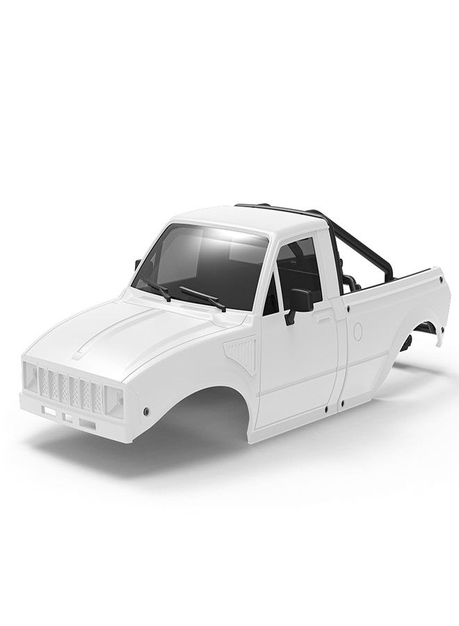 VNUHV Pickup Hard Body Shell with Bed Rack 133mm Wheelbase for 1/24 RC Crawler Axial SCX24 C10 Bronco Jeep Wrangler Base Camp 4Runner Parts (White) - Image 1
