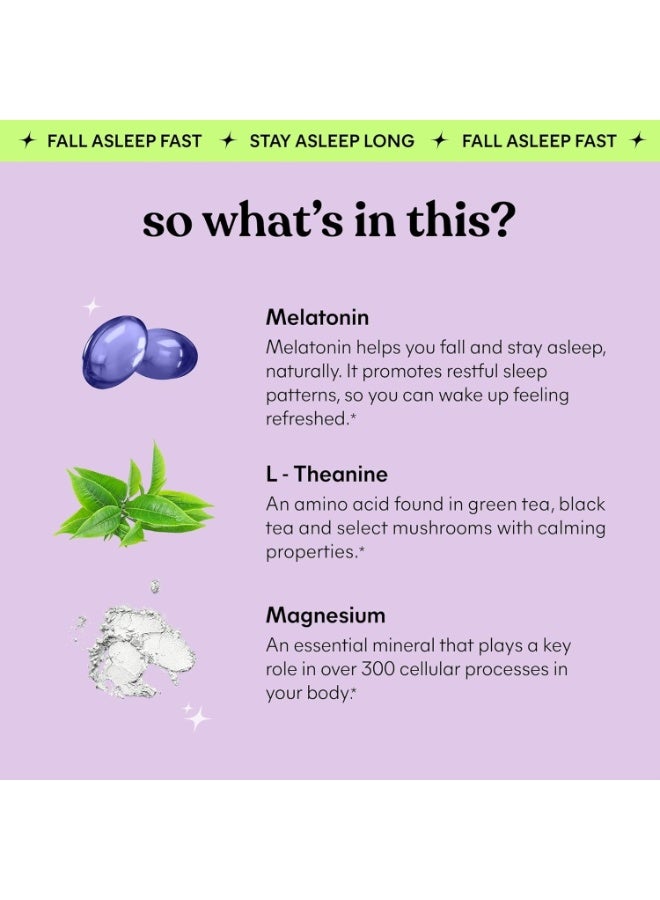 Lemme Sleep Gummies with 5mg Melatonin, Elderberry, Magnesium, L-Theanine, Chamomile and Lavender -  Berry Flavored (60 Count) - Image 3