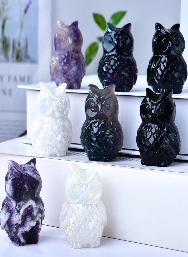Ytbeoxk 1.9 Inch Black Obsidian Owl Statue Owl Figurine Home Decor, Healing Crystal Cute Decor Figurines,Sculpture Hand-Carved Gemstones,Bedroom Office Spiritual Gift, Owl Gifts for Women Men - Image 5