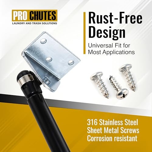 Pro Chutes 10MM Ball Stud Mounting Angled Silver Bracket for Gas Struts - Heavy Duty Lift Support Shock Brackets with Stainless Steel Screws - Ideal for Spring Hood Struts & Closer Piston Prop Mounts x4 Angled - Image 4