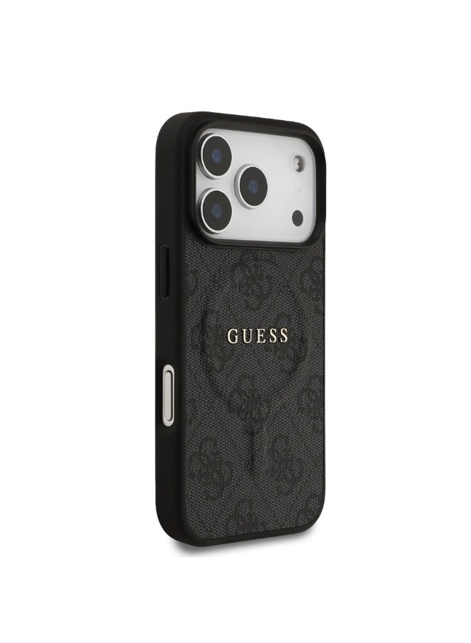 GUESS iPhone 17 Pro  MagSafe 4G PU Leather Case With Classic Logo  /  Magsafe Compatible / Ultra Slim / lightweight design / Easy Installation - Black - Image 4