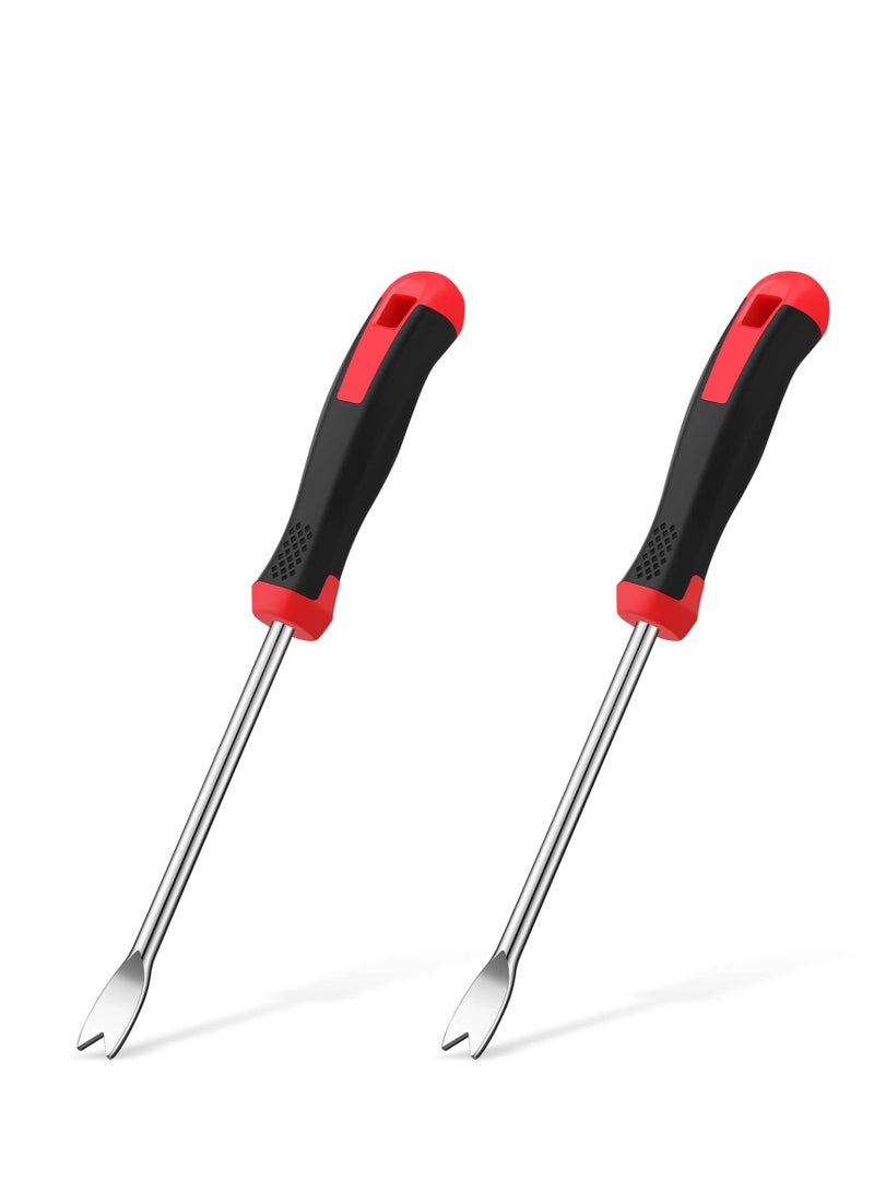 Garden Tool with Ergonomic Handle, 2Pcs Manual Garden Puller, Garden Tools, Gardening Tools for Lawn Garden Yard Farmland Plant Removal Supplies (Stylish Style, Rubber Handle) - Image 1