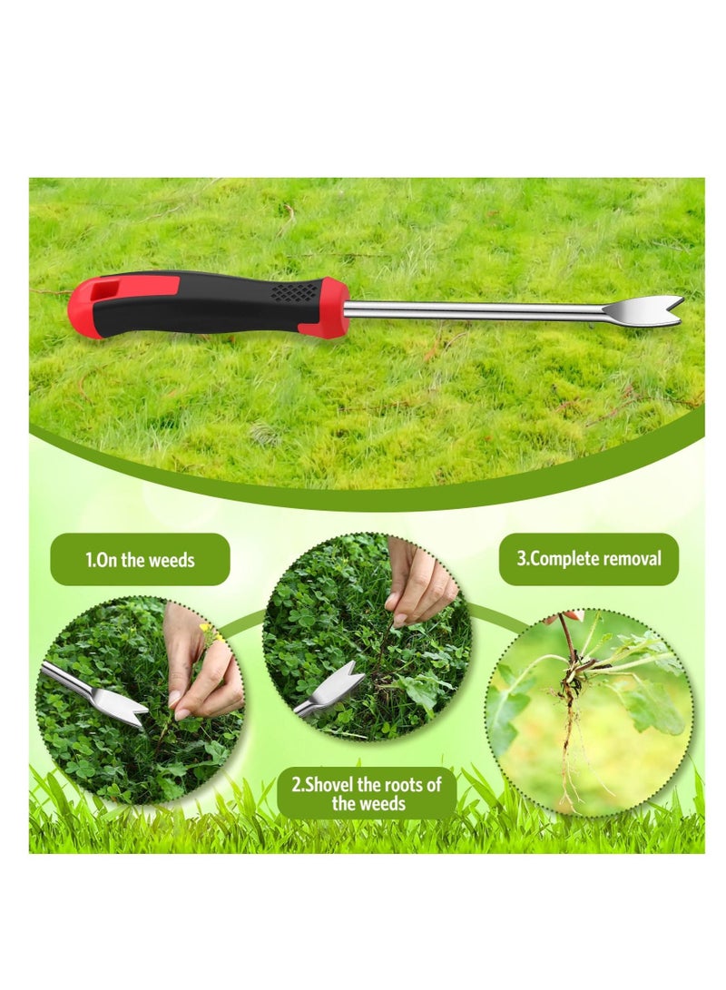 Garden Tool with Ergonomic Handle, 2Pcs Manual Garden Puller, Garden Tools, Gardening Tools for Lawn Garden Yard Farmland Plant Removal Supplies (Stylish Style, Rubber Handle) - Image 3