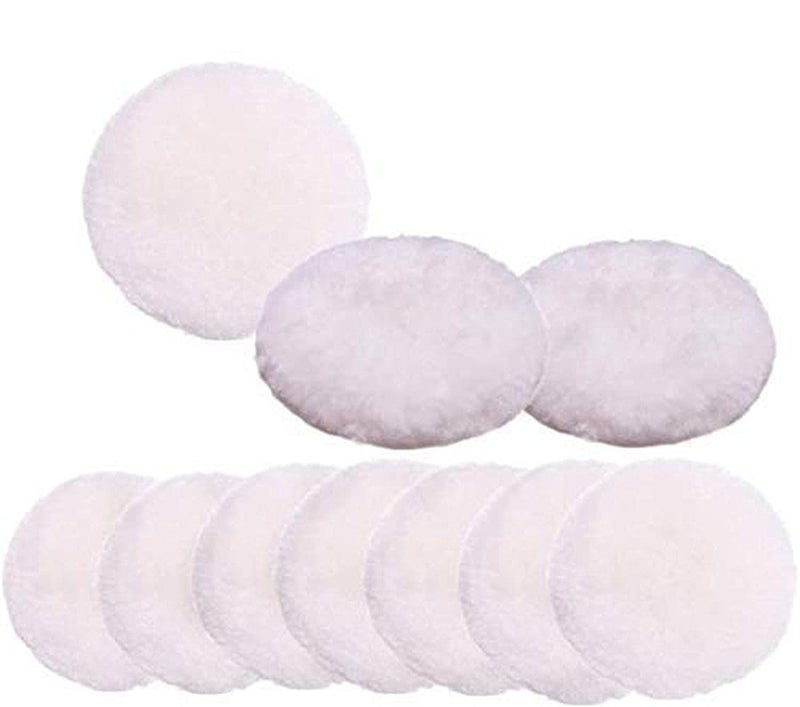 DIY Crafts Diy Crafts CTDIYHI57546 Pad 27 Soft Buffing Pads With Hook and Loop Back Wool Cutting Pad for Car Furniture Glass and So on Pack of 2 6 Off White  - Image 1