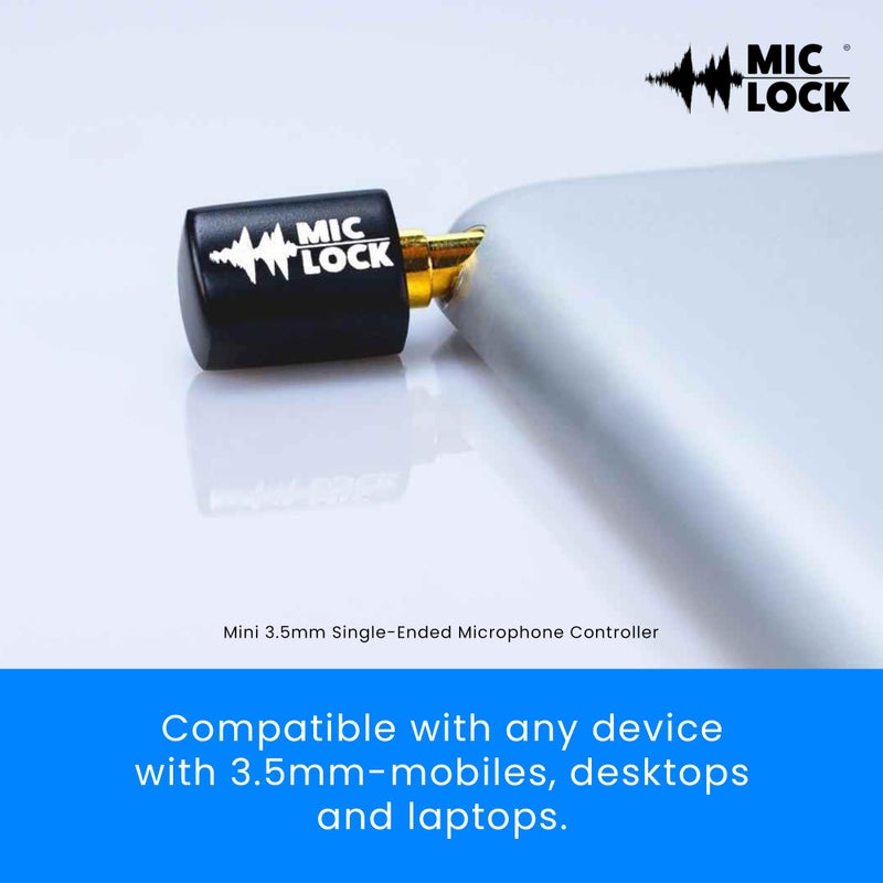 Mic-Lock Mini 3.5mm for Headphone Port - Microphone Audio and Data Security - Privacy Protector for Laptops, Smartphones, Tablets, and Computers (Black, Single Pack) - Image 4