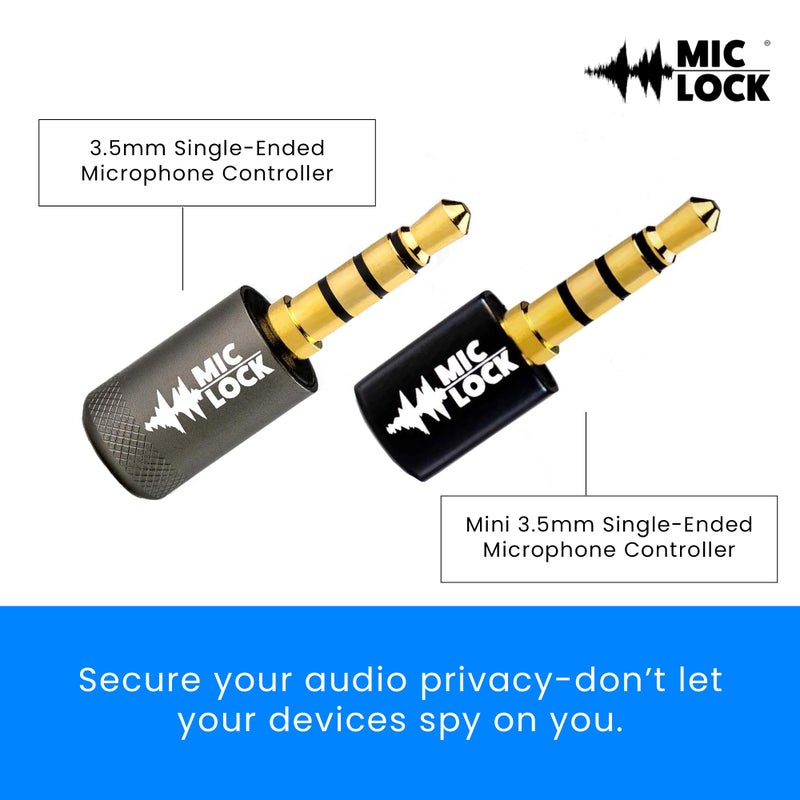 Mic-Lock Mini 3.5mm for Headphone Port - Microphone Audio and Data Security - Privacy Protector for Laptops, Smartphones, Tablets, and Computers (Black, Single Pack) - Image 2