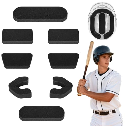 Shupakul 1 Set of Batting Helmet Padding, 0.79 Inch Thickened Universal Helmet Padding Fit Kit, Sport Helmets Pad Replacement for Catchers Baseball Softball Players - Image 1