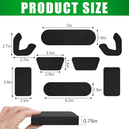 Shupakul 1 Set of Batting Helmet Padding, 0.79 Inch Thickened Universal Helmet Padding Fit Kit, Sport Helmets Pad Replacement for Catchers Baseball Softball Players - Image 2