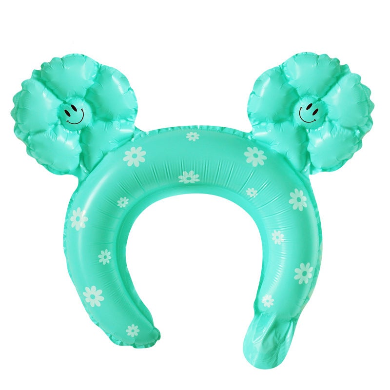 New Smiley Daisy Handheld Stick Medium Stick Aluminum Film Balloon Headwear Headband Stall Push-Sweep Code Activity Balloon - Image 1