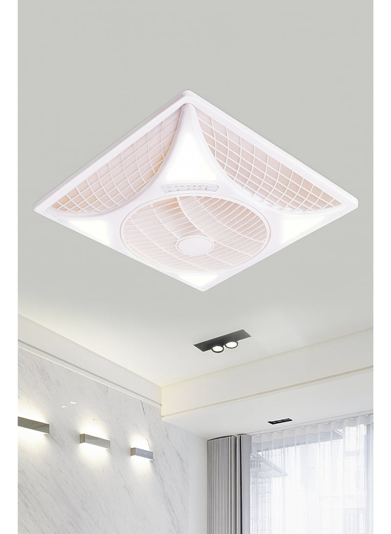 MODI Ceiling Fan with Remote Control 3-Blade Design Powerful Airflow Ceiling Fan with Light & Lamp Energy-Saving & Silent Operation Perfect for Home, Office & Living Spaces (FAN WITH LED) - Image 1